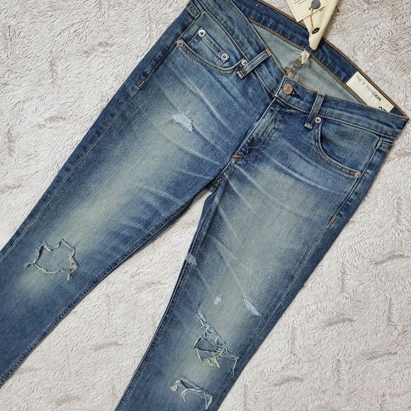 H/P🎉Rag&Bone The Ensenada Slim Crop Straight leg Jeans 27 - Picture 8 of 16